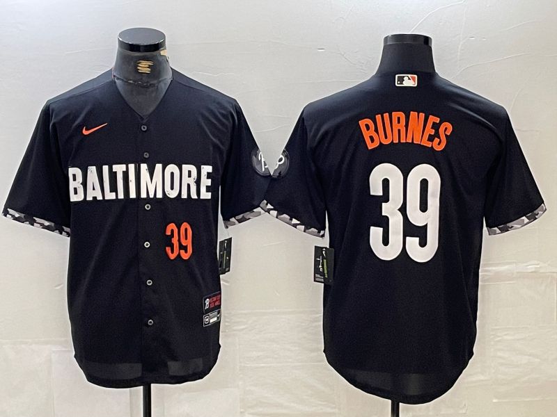 Men Baltimore Orioles #39 Burnes Black City Edition Nike 2024 MLB Jersey style 4->->MLB Jersey
